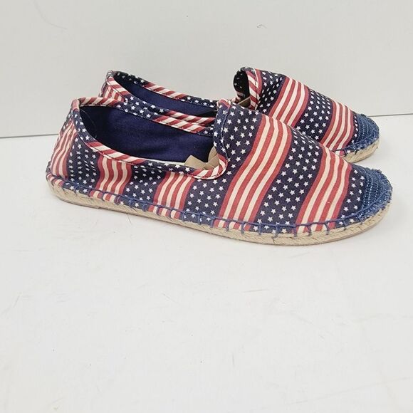 Coldwater Creek Stars and Stripes Americana USA Flag Escape Espadrilles Size 7 - Picture 4 of 8